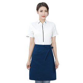 cozycube Apron, Lower Body, Salon, Simple Apron, Cafe Apron, Plain, Men's, Women's, With Pockets, For Kitchen Use, Braun