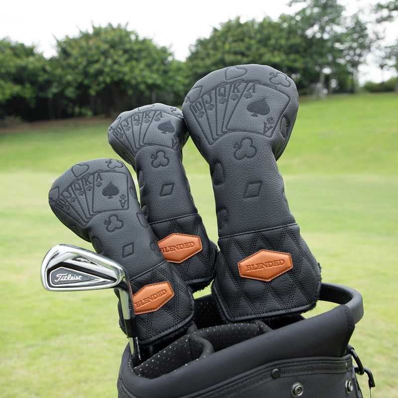 Golf Club Headcovers Poker Design Golf Headcovers Premium Leather Driver