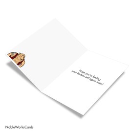 NobleWorks - Big Funny Get Well Greeting Card 8.5 x 11 Inch with Envelope (1 Pack) Oversize Jumbo Bad To The Bone J9282GWG