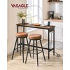 VASAGLE Bar Table, Narrow Long Kitchen Dining Table with Charging