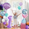 Number 1 Mermaid Birthday Decorations: 13 Pcs Mermaid Tail Balloons
