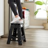 Casafield 18" Folding Step Stool with Handle, Black - Portable