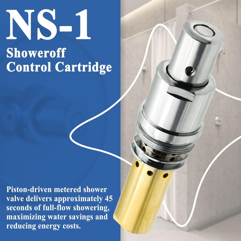 NS-1 Brass Full Cartridge Assembly, Replacement for Showeroff Systems