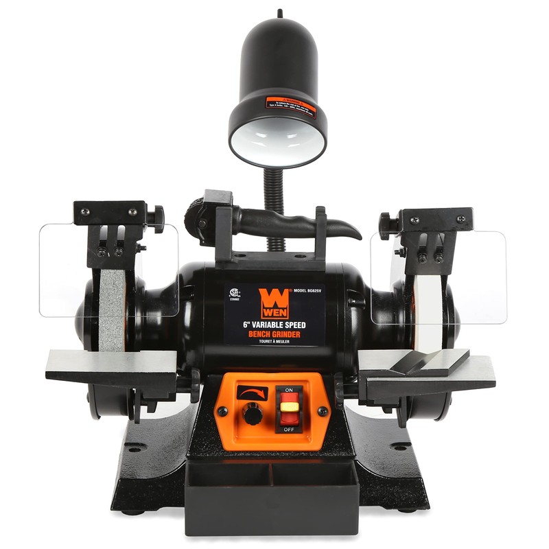 WEN BG625V 2.5-Amp 6-Inch Variable Speed Bench Grinder with Flexible