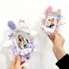 Ruffled Lace Trim Photocard Holder, Plush Badge Holder for ID,