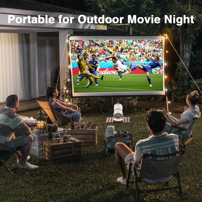 GKLPO Built-in Apps Projector 4K with WiFi 6 and Bluetooth,