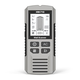 Stud Finder Wall Scanner 5-in-1 Upgraded Chip FOGZUVR: Wall Detector Scanner Detect Wood/Metal/AC Wire/Pipe in Seconds, Wire finder HD LCD Display & Audio Alarm for Edge/Center Precision, Sky Silver