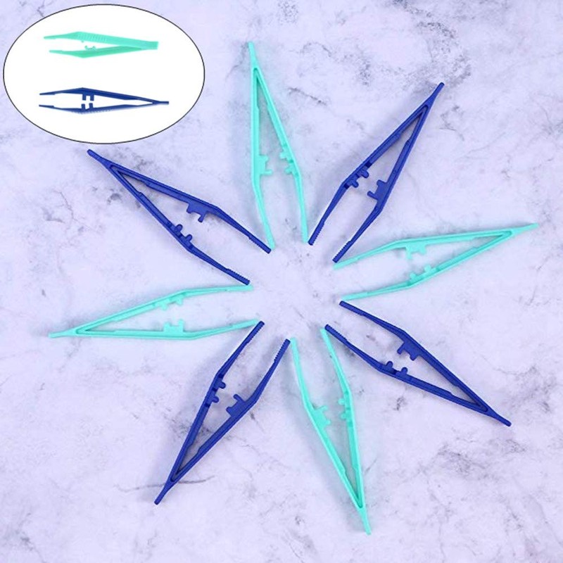 24 Pcs Disposable Plastic Tweezers - First Aid Forceps
