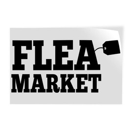 Decal Stickers Multiple Sizes Flea Market Black C Industrial Vinyl Safety Sign Label Business 14x10Inches