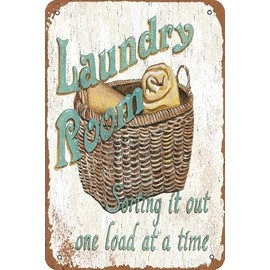 Metal Sign Laundry Sorting It Out One Load at A Times Vintage Styles 8x12inches Wall Decor Tin Signs Plaques Poster Pub