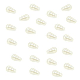 PPhtony 6x10mm Plastic Faux Teardrop Pearl Beads Imitation Waterdrop Pearl Beads for Pendant Necklace Earrings Christmas Wedding Head Band Headpieces DIY Craft Jewelry Making, 100PCS (Beige)