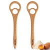 2 Pack Wooden Danish Dough Whisk, 12.6" Handcrafted Dutch Bread