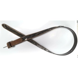 Mossy Oak Camouflage Leather & Canvas Belt With Lone Star & Stud Concho Size 44"