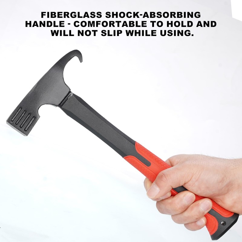 DESHIL Camping Hammer Heavy Duty with Tent Stake Remover-16OZ