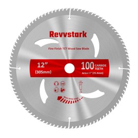 Revvstark 12 Inch 100 Tooth TCG Aluminum and Non-Ferrous Metal Saw Blade with 1-Inch Arbor