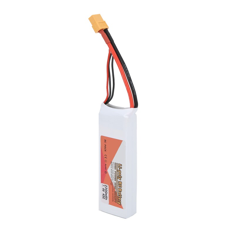 7.4V 2200mAh 2S 45C Lipo Battery Pack with XT60 Plug