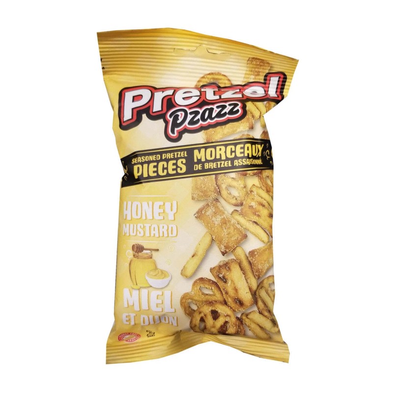 Exclusive Brands Pretzel Pzazz Seasoned Pretzel Pieces, Honey Mustard, 56g/2
