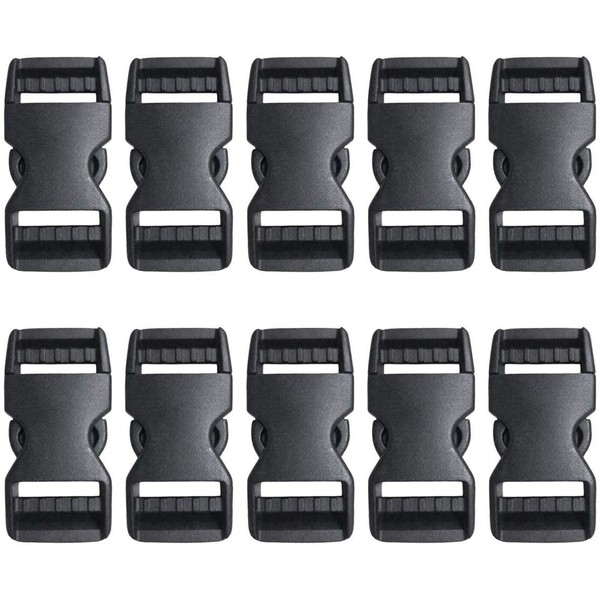 Plastic Buckles 1 Inch (Pack of 10)- Quick Side Release