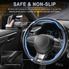 Amiss 3pcs Carbon Fiber Anti-Skid Steering Wheel Cover, Waterproof &
