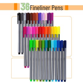 Mr. Pen- Pens, Fineliner 36 Pack, 0.4 mm, Pens Fine Point, Colored Journal Journals Supplies, Bible Pen Set, Art Writing Tip Markers