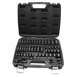TIGHTSPOT 1/4" Drive 53pc Impact Socket PRO SET, our Most Popular Set Ever with SAE & Metric from 3/16 Inch - 9/16 Inch, 4mm-15mm, Standard/Deep Sockets, Extension Bars, Adapter & More
