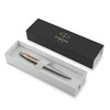 Parker Jotter Ballpoint Pen | Stainless Steel with Golden Trim