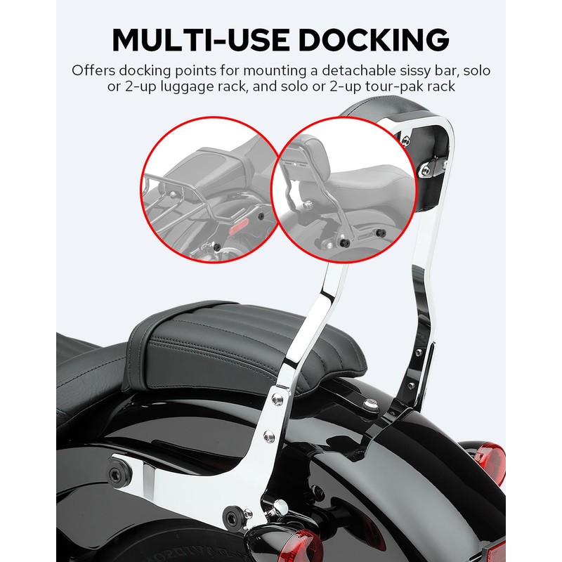Benlari Four Point Docking Hardware Kits Quick Release Sissy Bar