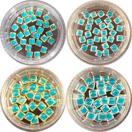Nail Ssen Nail Art Nail Stone Parts Epoxy Square Frame Stone - Turquoise / 네일쎈 네일아트 네일스톤파츠 에폭시 사각프레임스톤-터콰이즈