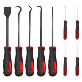 Flaconi 9pcs Car Hook Tool, Hook Set, Simmer Ring Tool, Tool Car Workshop, Hook with Handle, Universal Hook Set, Disassembly Assembly Tools, Suitable for Vehicle and Electronics Maintenance