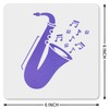 MAGJUCHE Saxophone Stencil 6 Inches, Reusable Musical Instrument Stencil for