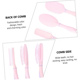 Beavorty 3pcs Set Massage Hair Brush Static Comb for Styling Curly Hair Brush for Women Ergonomic Handle for Salon