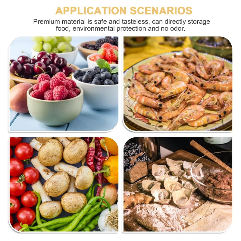 HOMSFOU 2pcs Dumpling Box Containers for Fridge Large Plastic Container