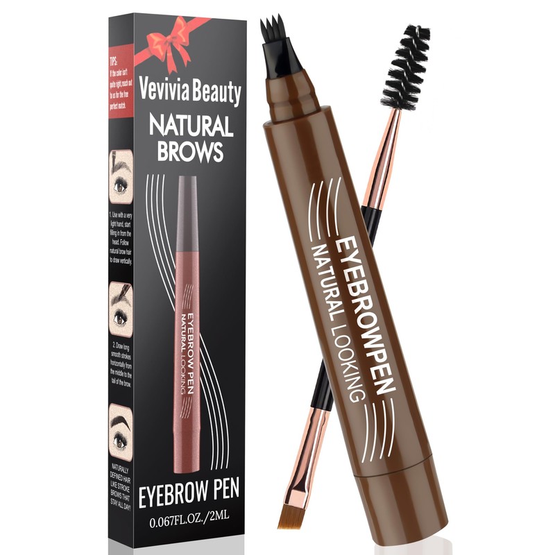 Eyebrow Pencil - Microblading Eyebrow Pen Waterproof 4 Fork Tip