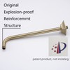 SEABEFORE 16" long sweep shower arm Wall Mounted Gold shower