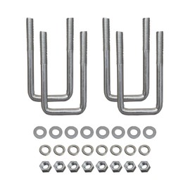 A.A Square U Bolts with Hardware for Boat Trailer, Electro-Galvanized Steel, 1/2" Diameter x 2-1/8" x 4-3/4" for 2x3 Beam (4 Pack)
