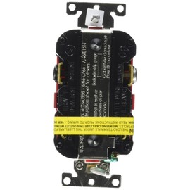 Leviton G5362-WTR 20A-125V Extra-Heavy Duty Industrial Grade Weather/Tamper-Resistant Duplex Self-Test GFCI Receptacle, Red, 20-Amp