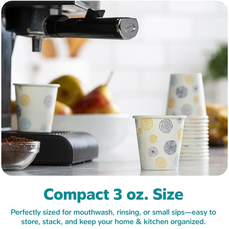 GUSTO [3 oz. - 100 Count Small Paper Cups, Disposable