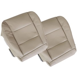 FZJDSD Ivory Tan Driver & Passenger Bottom Microfiber Leather Seat Covers Compatible with Toyota Land Cruiser 1998 1999 2000 2001 2002 2003 2004 2005 2006 2007