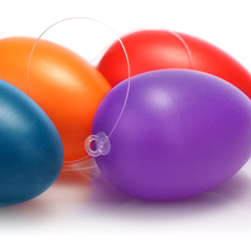 com-four® Colourful Easter Eggs for Easter Decoration, Coloured Plastic Eggs