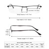 Eyekepper Qualität Halbrand Metall Lesebrille Federscharnier Lesehilfe in Schwarz+1.50