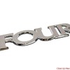Four Winns Boat Raised Emblem Decal | Silver Plastic Mirror