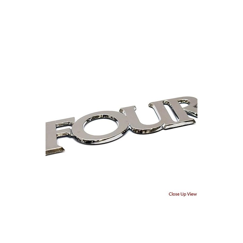 Four Winns Boat Raised Emblem Decal | Silver Plastic Mirror