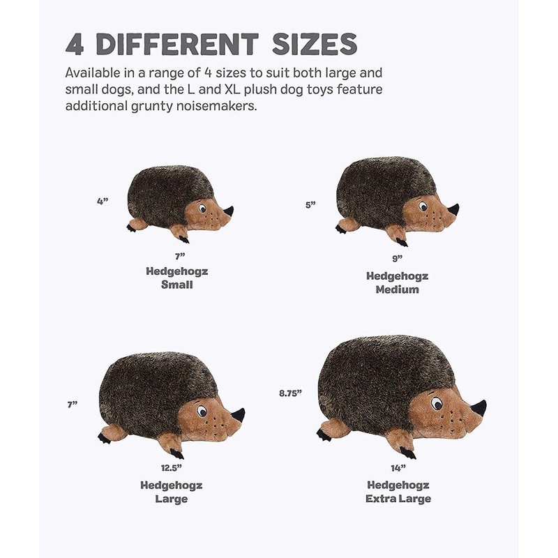 Outward Hound Hedgehogz Plush Dog Toy, Small