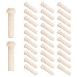 sourcing map Wood Axle Pegs 5/16" Dia. 1-5/8" Length, Mini Wooden Peg Wooden Wheels Shaft for DIY Model Cars Trucks, 50pcs