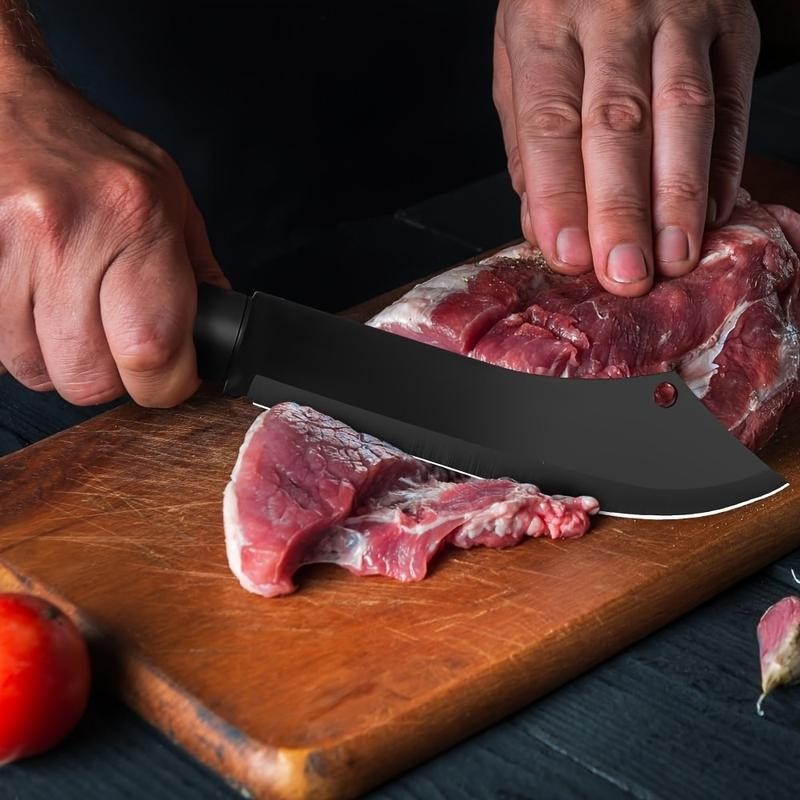 Kitchen Knife, Fixed Blade with Sheath, Multi-purpose Household, Camping, Barbecue,