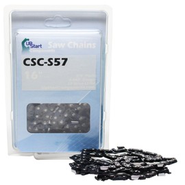 UpStart Components 6-Pack 16" Semi Chisel Saw Chain for Hitachi CS33EB Chainsaws - (16 inch, 3/8" Low Profile Pitch, 0.050" Gauge, 57 Drive Links, CSC-S57)