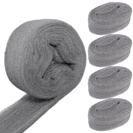 Steel Wool Mice Control 3 inches x 13 feet Stainless Steel Wool 0000 Mesh Fabric Wall Hole Filler Fine Steel Wool 000 Steel Wool (#0000, 4)