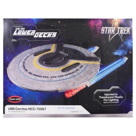DCD Skill 2 Model Kit USS Cerritos NCC-75567 Spacecraft 1/1400 Scale Model 'Star Trek Lower Decks' TV Series Plastic Craft