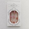 Gradient Red Press on Nails Short Square Fake Nails with