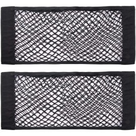 NoBrand Mesh Cargo Net Storage Organizer Pouch Bag for Car Trunk -24" x 9.5"2 packs